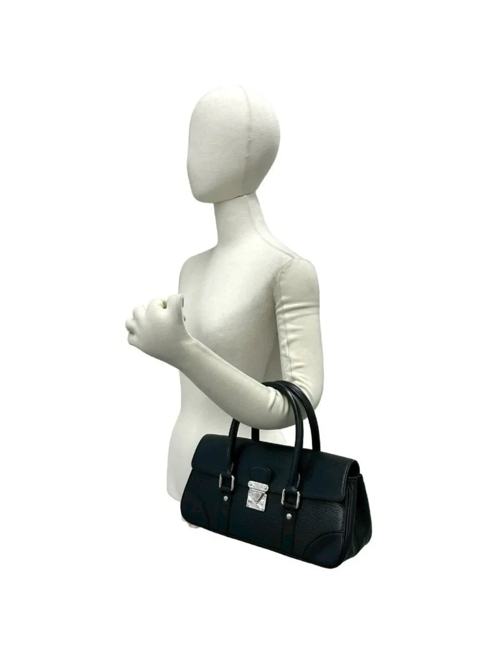 Louis Vuitton Segur PM Epi Logo Leather Mini Boston Bag Noir